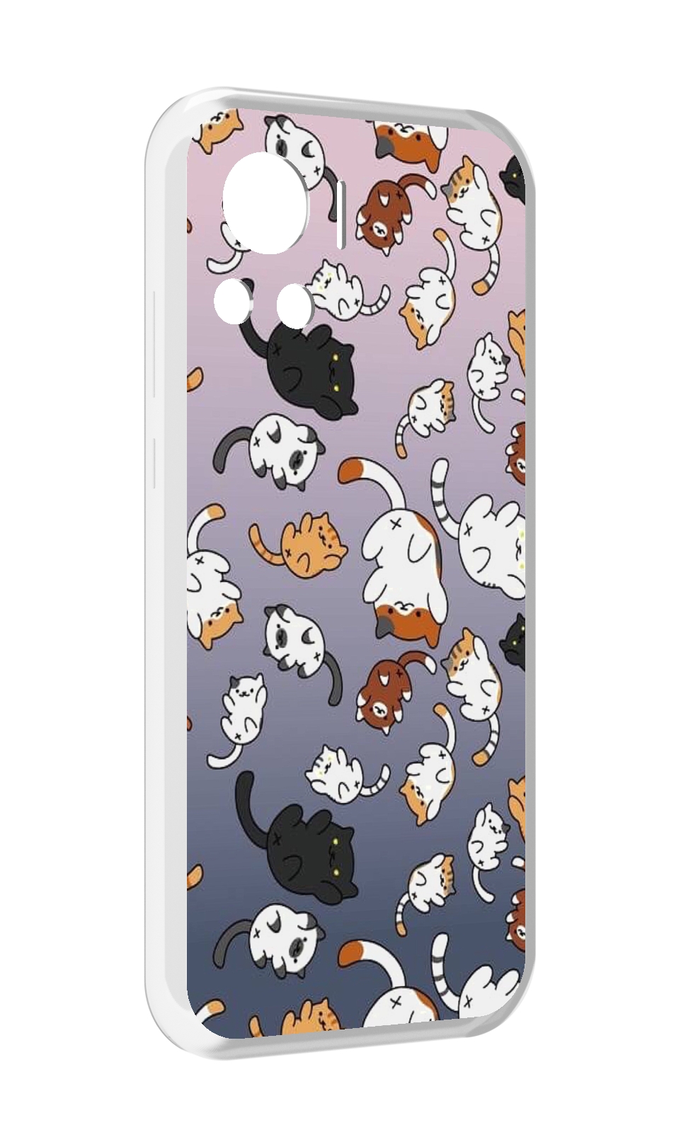 

Чехол MyPads Котики-летают для Motorola Edge 30 Ultra, Прозрачный, Tocco