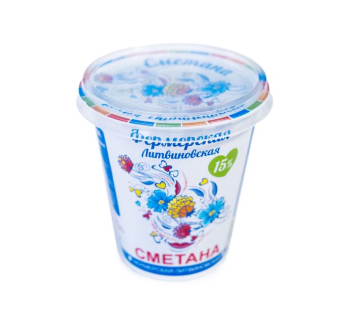 

Сметана Фермерская Литвиновская 15%, 300 г