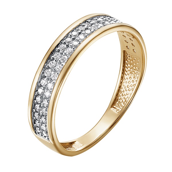 

Кольцо из золота р. 15 ЯХОНТ Золотой 235924, фианит, 235924