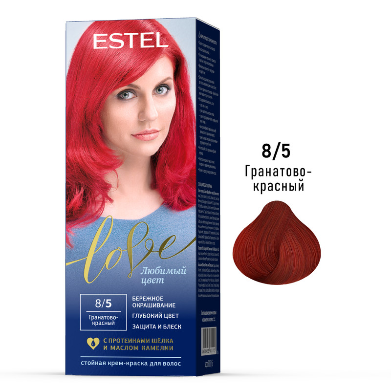 

Краска для волос ESTEL LOVE 8.5 гранатово-красный 50+50+15 мл, Краска для волос