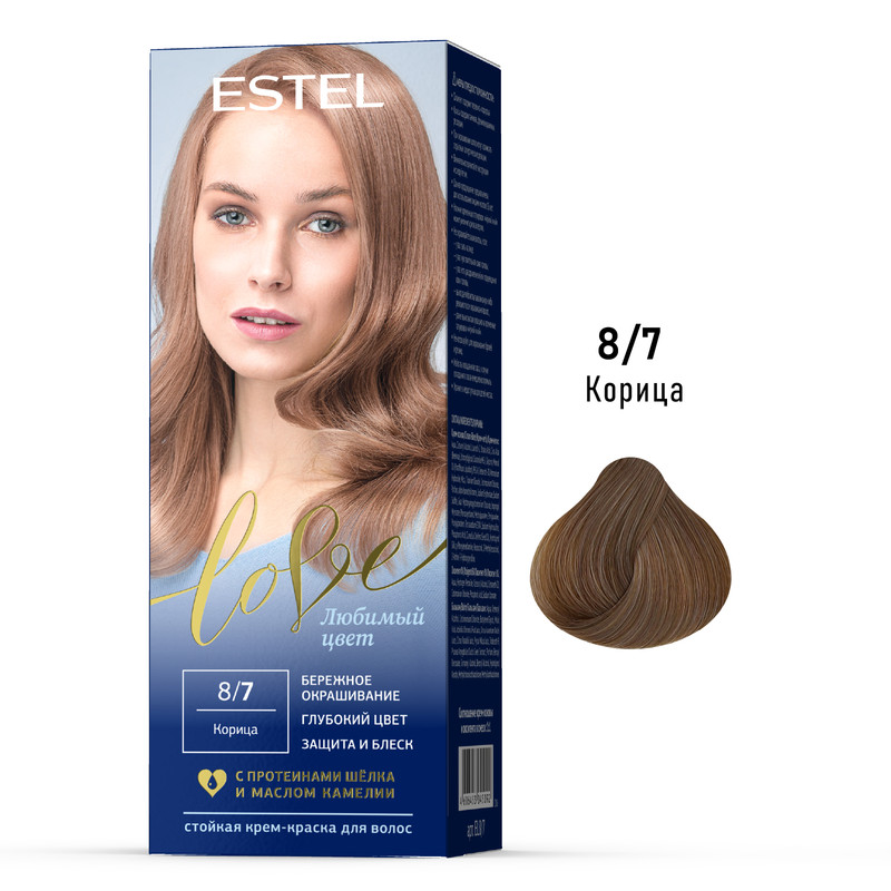 

Краска для волос ESTEL LOVE 8.7 корица 50+50+15 мл, Краска для волос