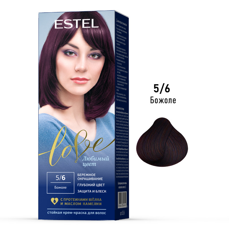 

Краска для волос ESTEL LOVE 5.6 божоле 50+50+15 мл, Краска для волос