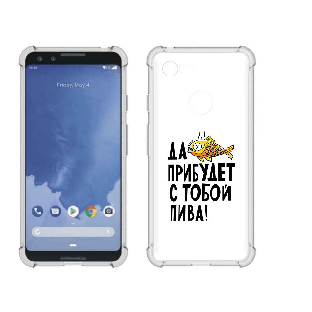 

Чехол MyPads Tocco для Google Pixel 3 ДА прибудет с тобой пива, Прозрачный, Tocco
