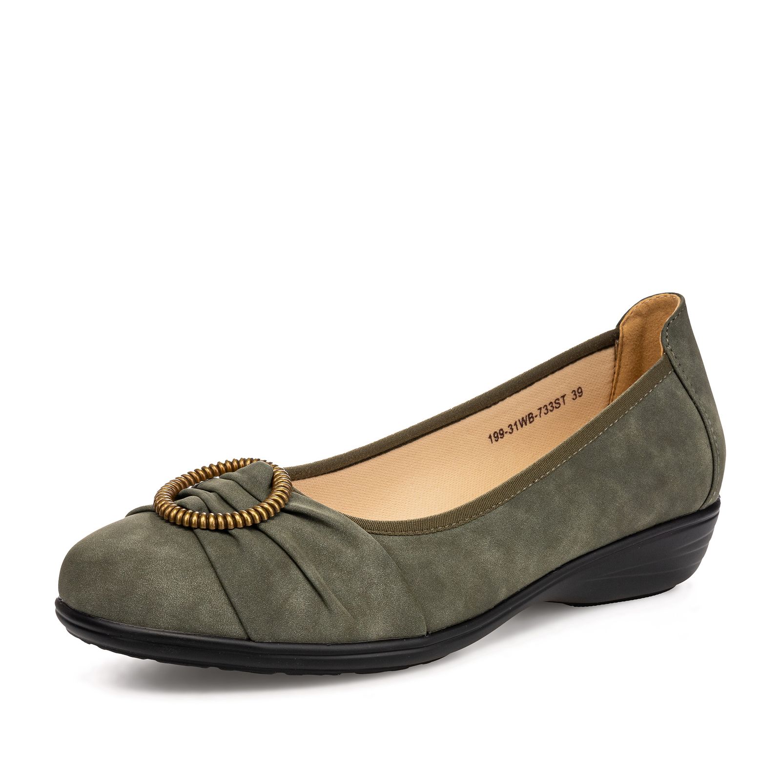 

Балетки женские Marisetta 199-31WB-733ST зеленые 39 RU, Зеленый, 199-31WB-733ST