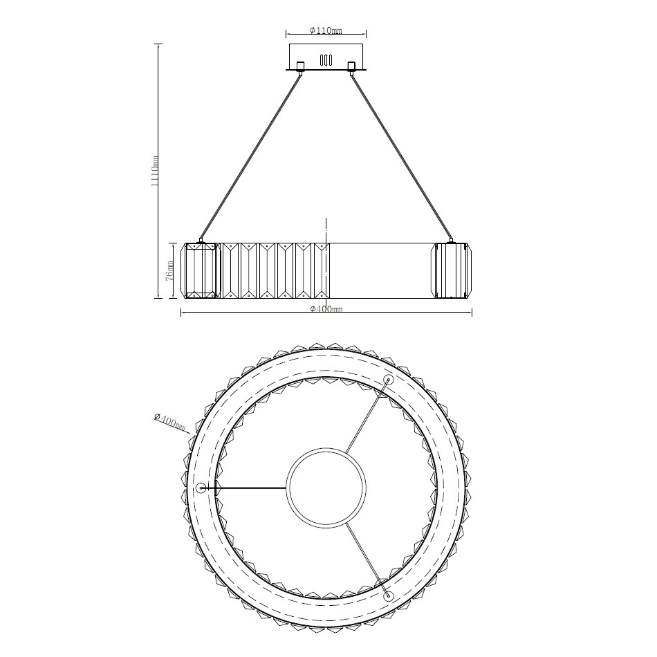 Подвесная люстра Moderli Columbia V9060-PL, LED, 25W 100068452144