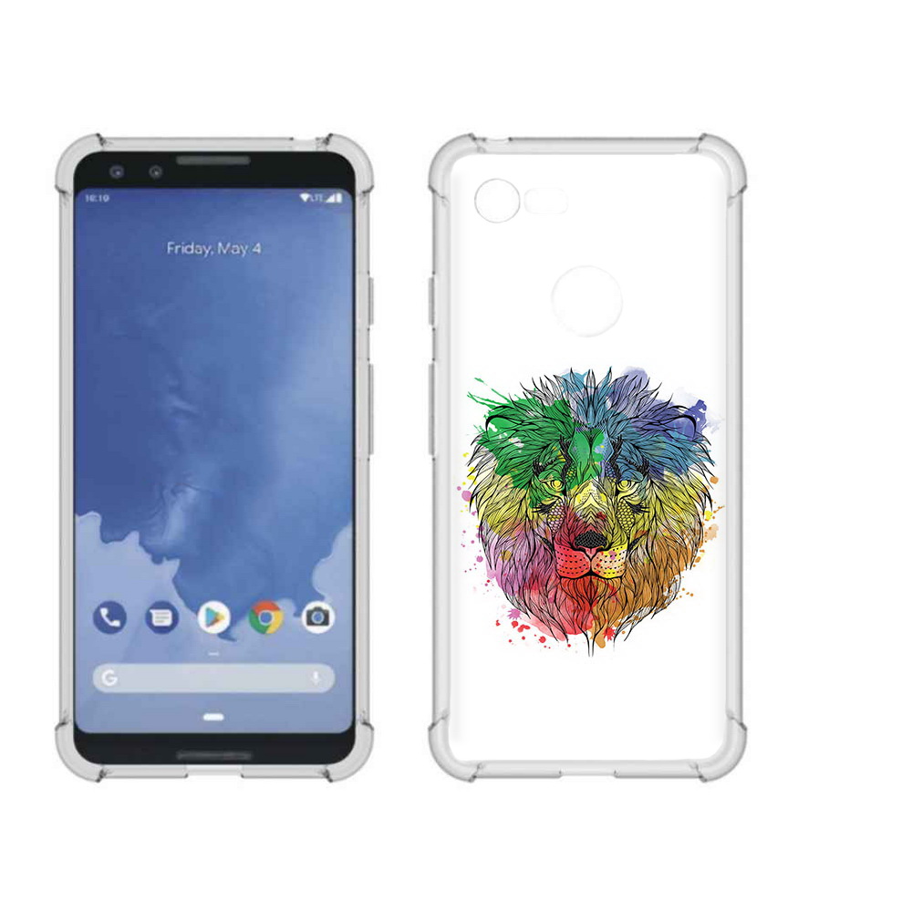 

Чехол MyPads Tocco для Google Pixel 3 разноцветный гордый лев, Прозрачный, Tocco