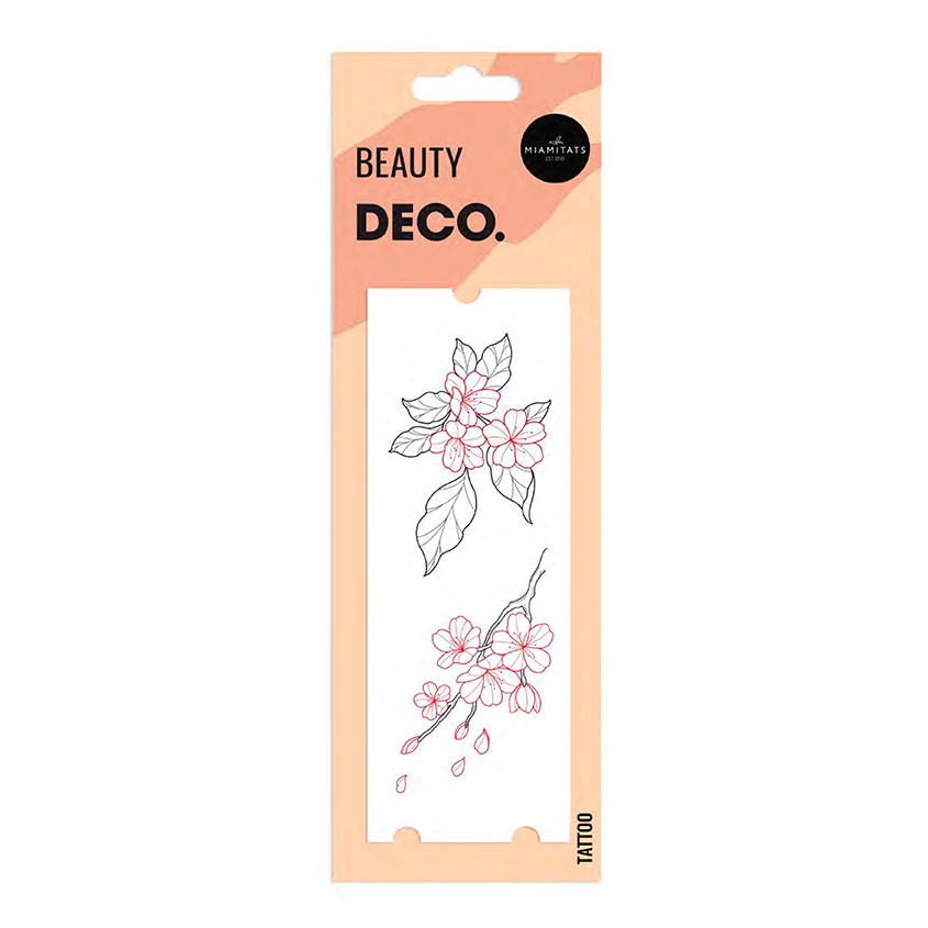 

Татуировка переводная для тела DECO. Sakura Orient by Miami tattoos, Черный