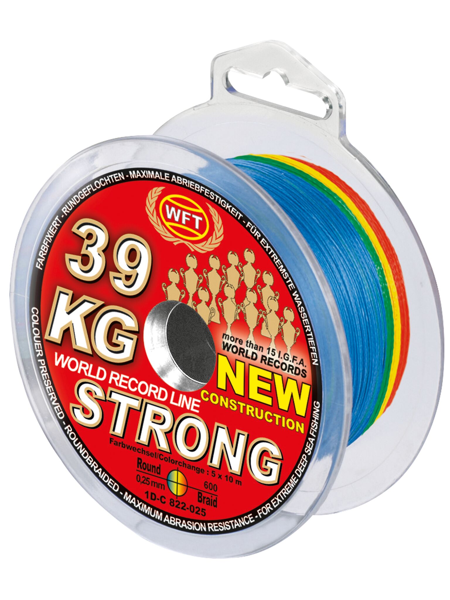 Леска плетёная WFT KG STRONG Multicolor 600/025