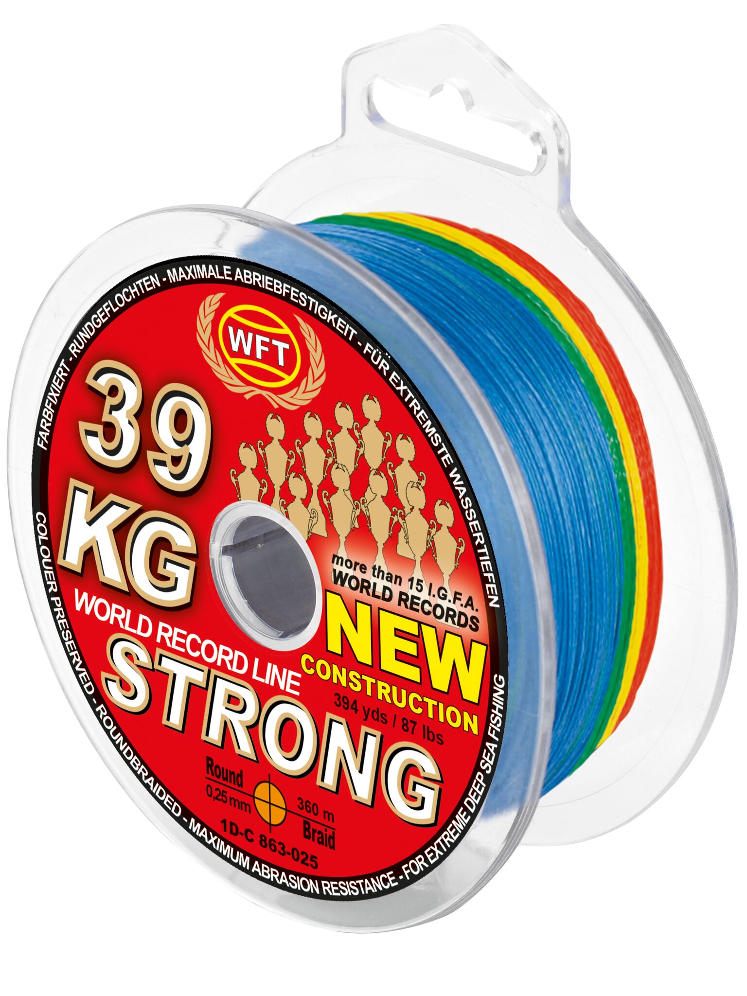 

Леска плетёная WFT KG STRONG EXACT ELECTRA 700 Multicolor 360/025, Разноцветный