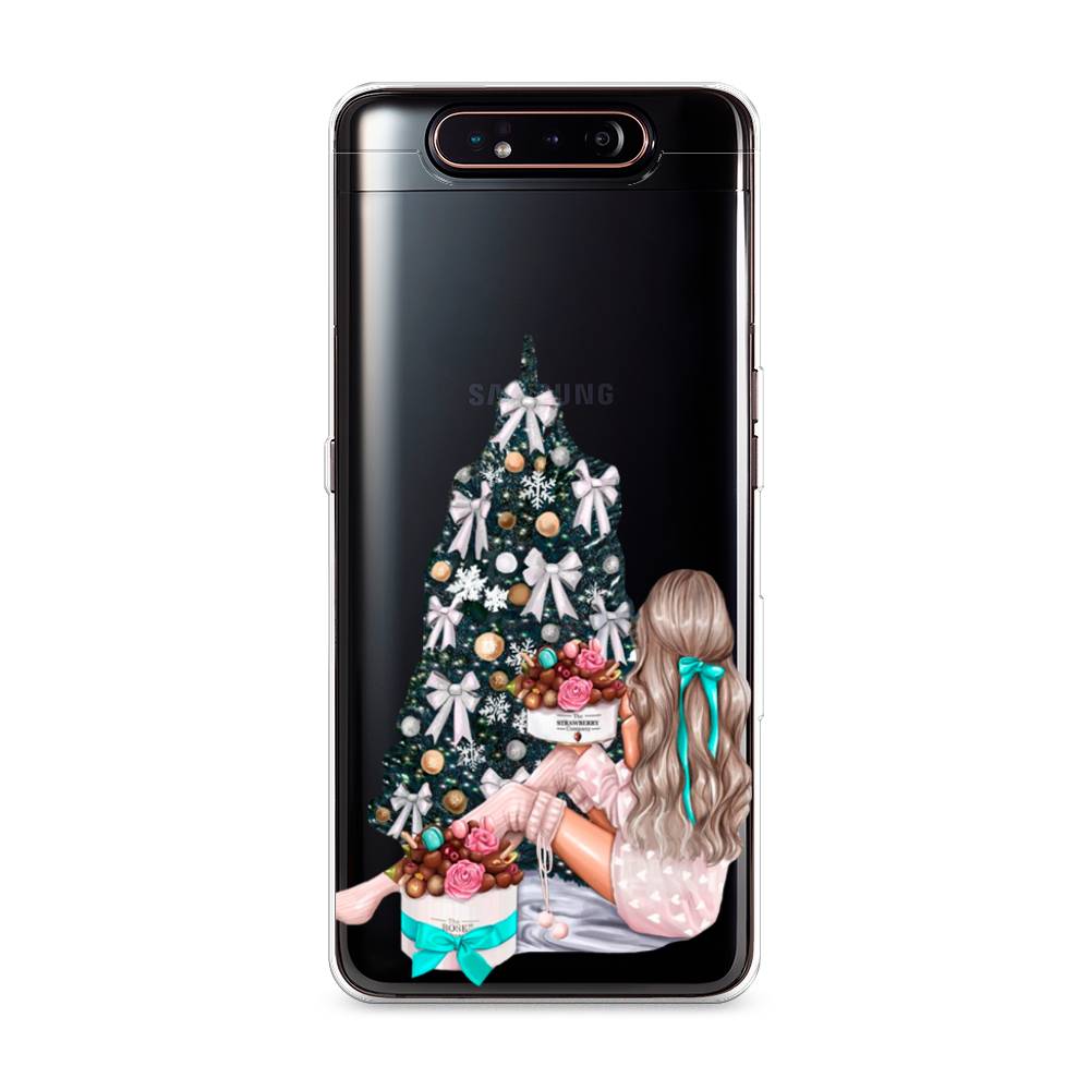 

Чехол на Samsung Galaxy A80 "New Year", Зеленый;бежевый;голубой, 28350-5