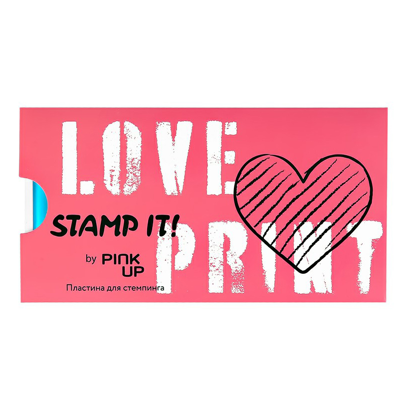 Пластина для стемпинга Pink Up stamp it Love print сталь 269₽