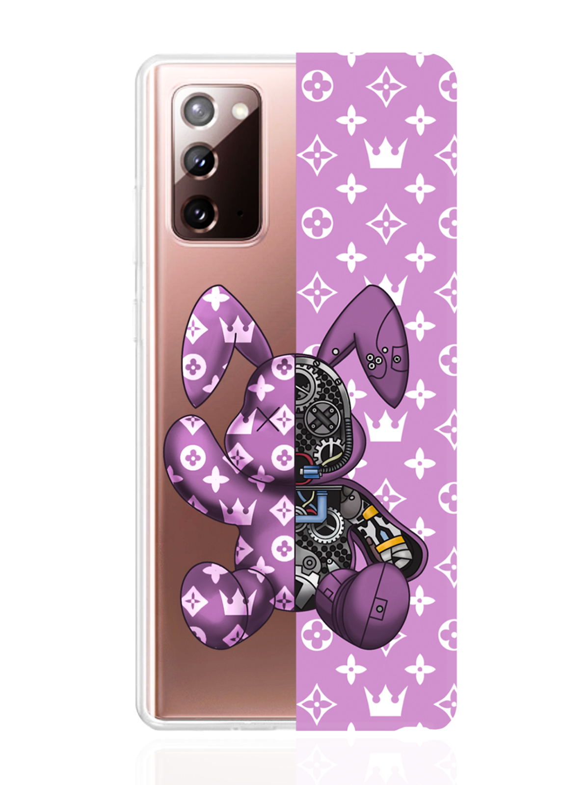 

Чехол MustHaveCase для Samsung Galaxy Note 20 Bunny Розовый прозрачный, Samsung Galaxy Note 20 Bunny Розовый