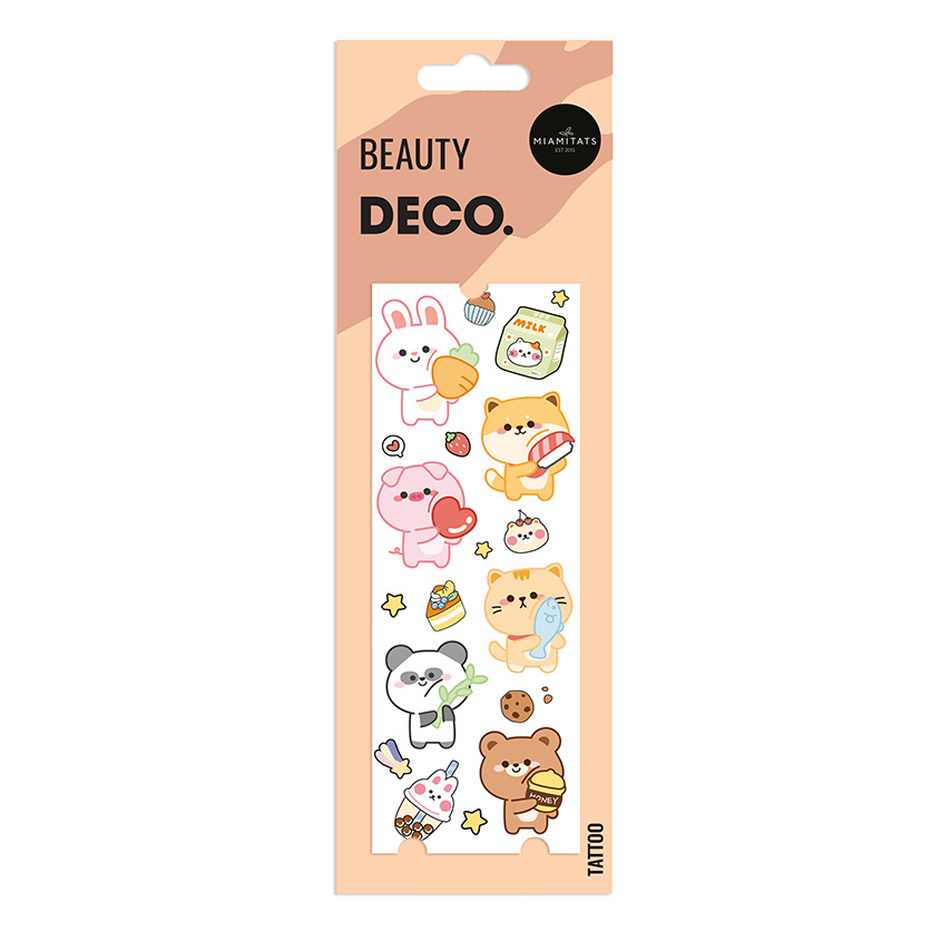 Татуировка переводная для тела DECO. Kawall collection by Miami tattoos Cute sweets