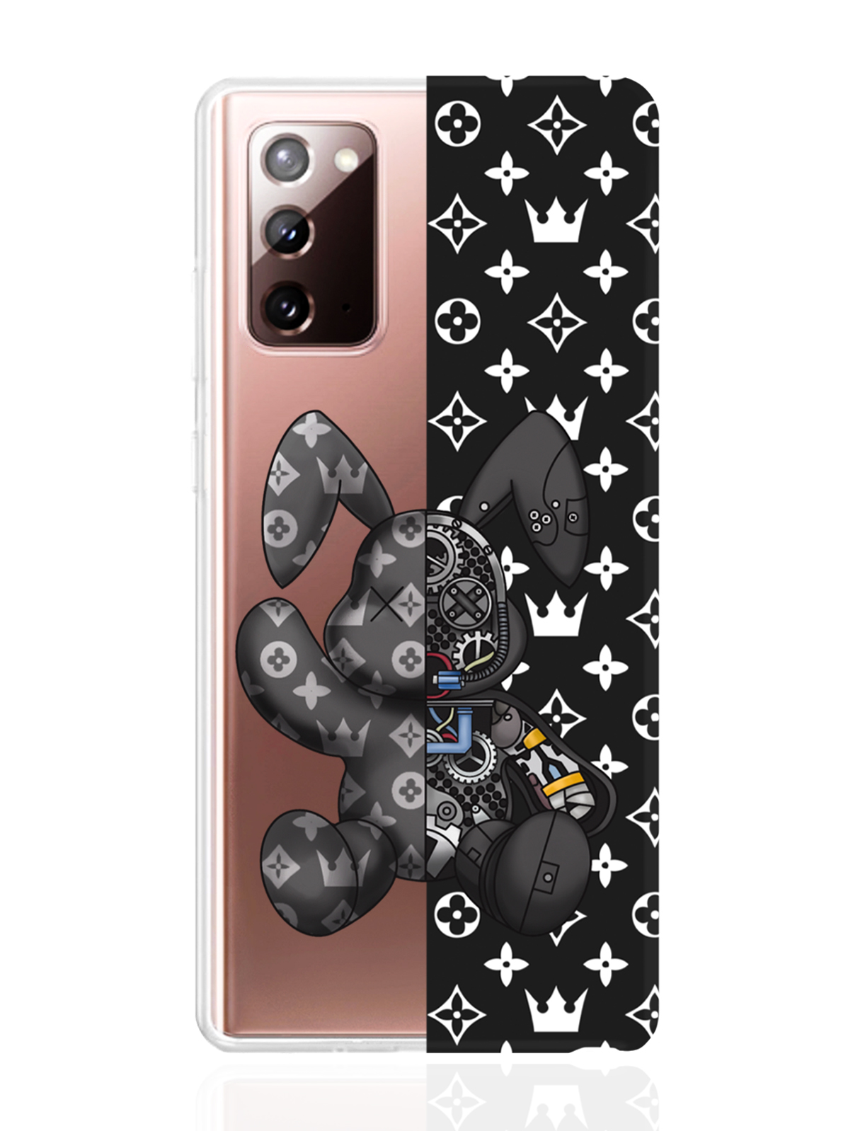 

Чехол MustHaveCase для Samsung Galaxy Note 20 Bunny Черный прозрачный, Samsung Galaxy Note 20 Bunny Черный