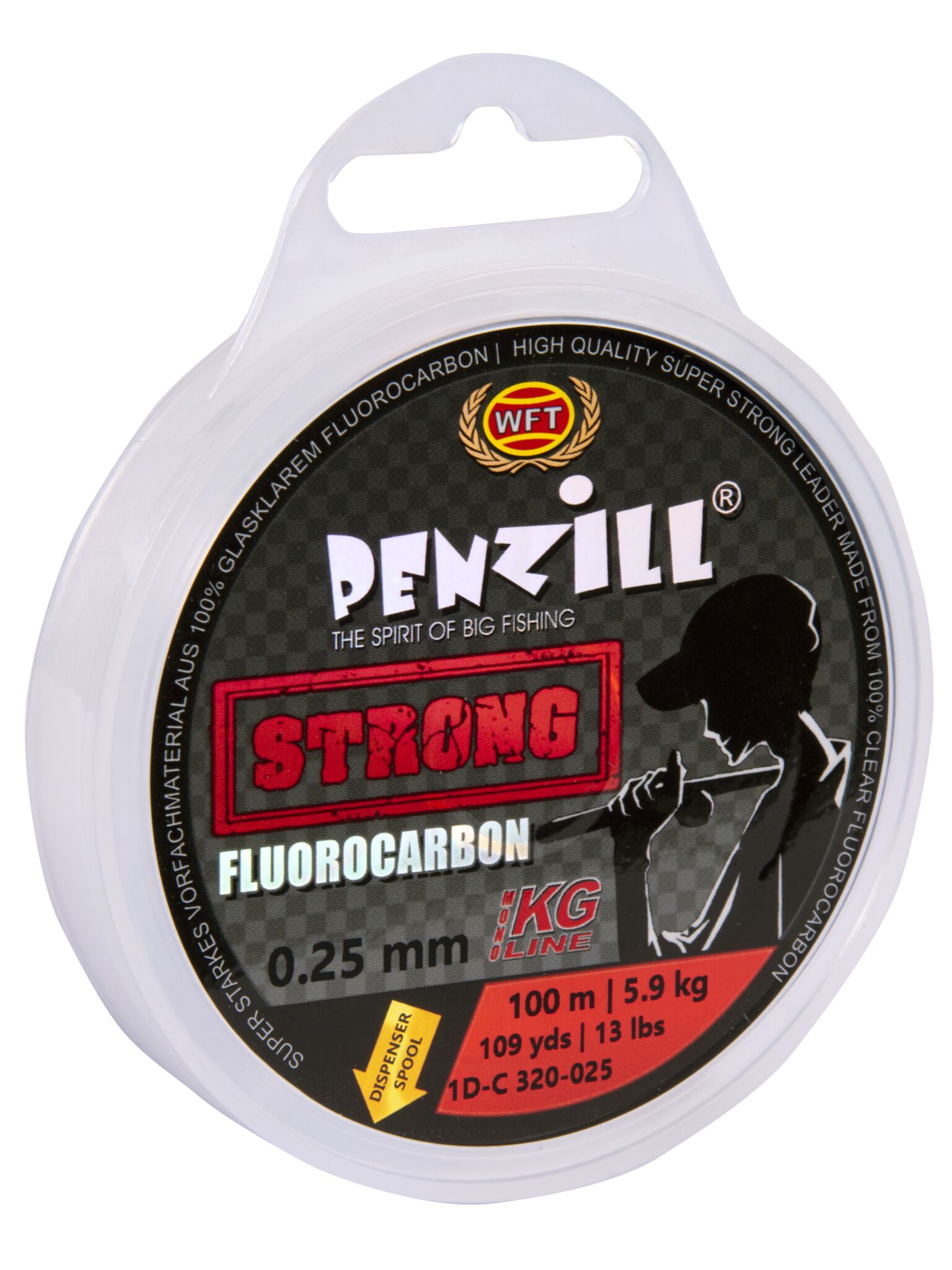 фото Леска монофильная wft penzill fluorocarbon strong 100/025