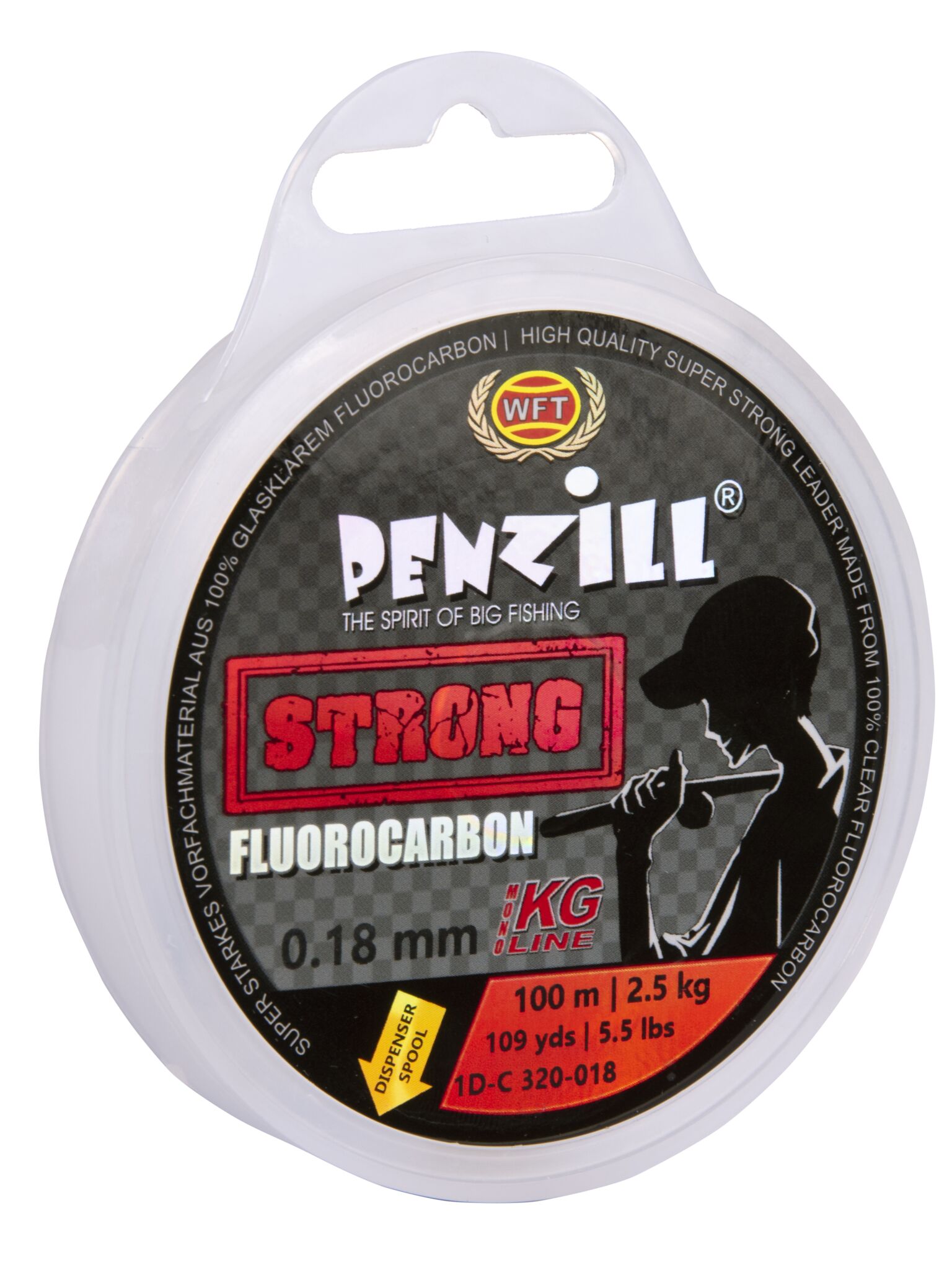 фото Леска монофильная wft penzill fluorocarbon strong 100/018