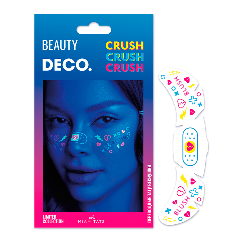 

Набор переводных тату-веснушек DECO. Crush Crush Crush by Miami tattoos, Разноцветный