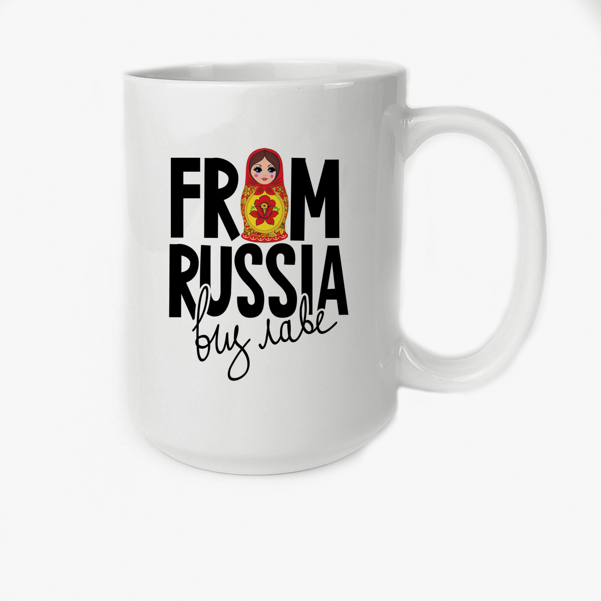 

Кружка CoolPodarok Прикол From Russia матрешка