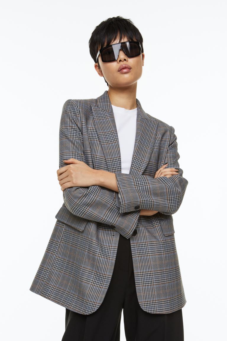 

Пиджак женский H&M 1138560002 серый 2XL (доставка из-за рубежа), 1138560002