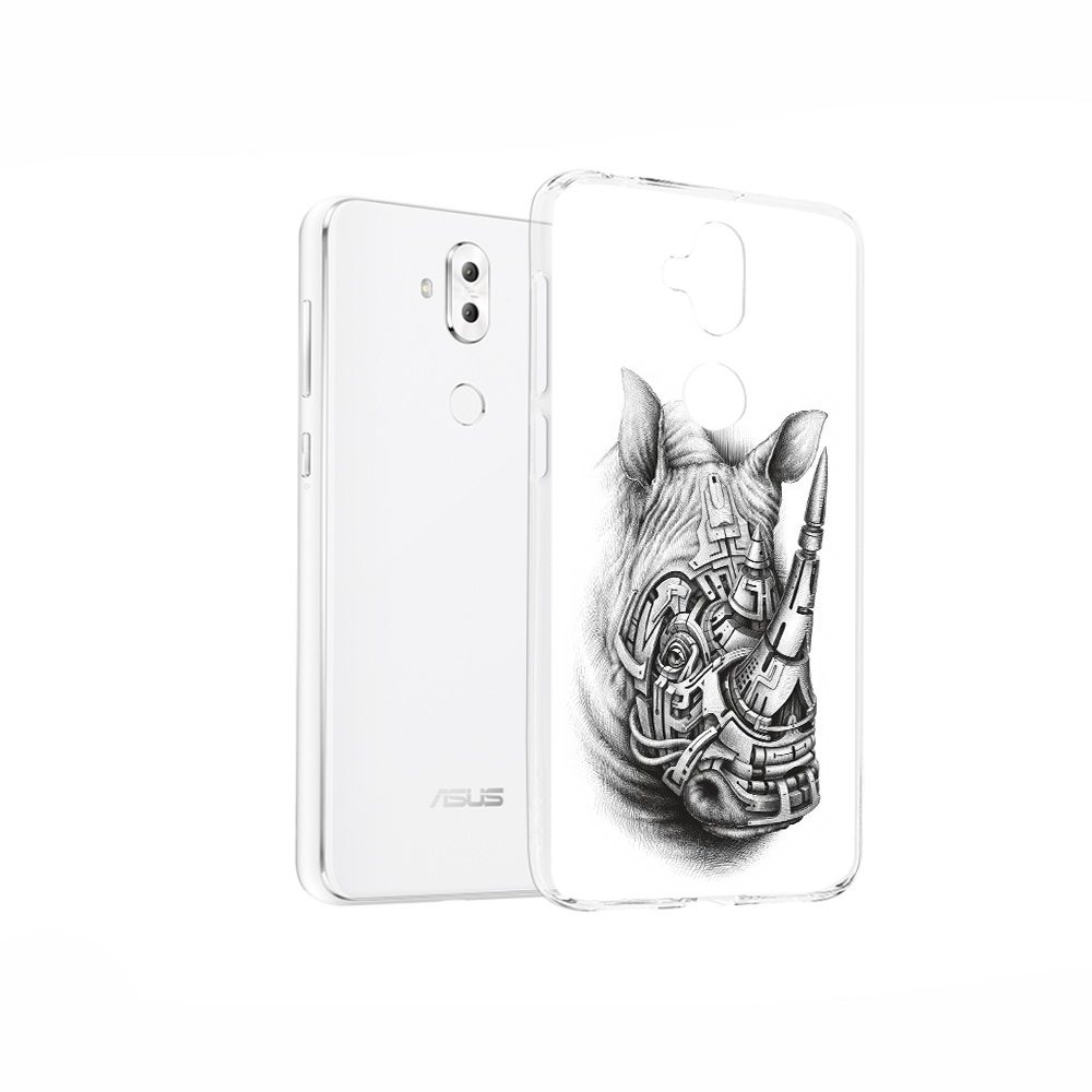 

Чехол MyPads Tocco для Asus ZenFone 5 Lite (ZC600KL) стальной носорог, Прозрачный, Tocco