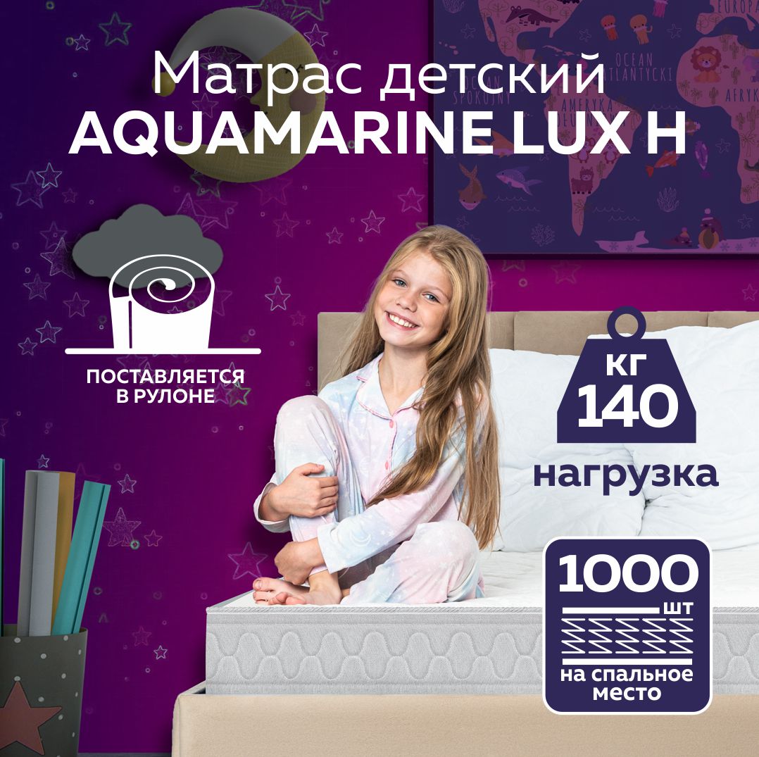 Матрас пружинный детский Plams Aquamarine Lux H 80х125