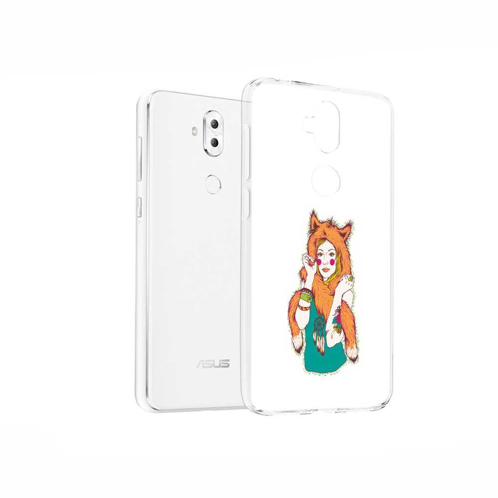 

Чехол MyPads Tocco для Asus ZenFone 5 Lite (ZC600KL) Девушка лиса, Прозрачный, Tocco