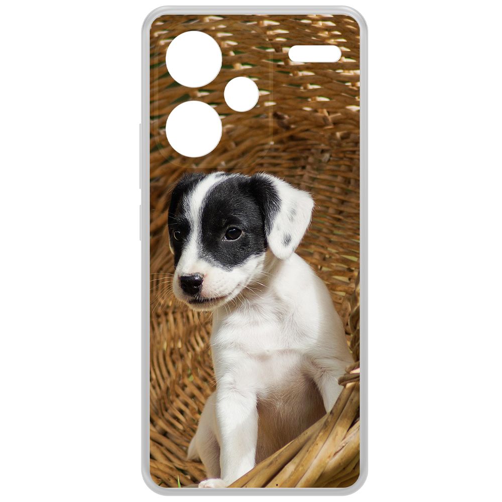 

Чехол-накладка Krutoff Clear Case Щенок в корзине для Xiaomi Redmi Note 13 Pro+ 5G, Прозрачный