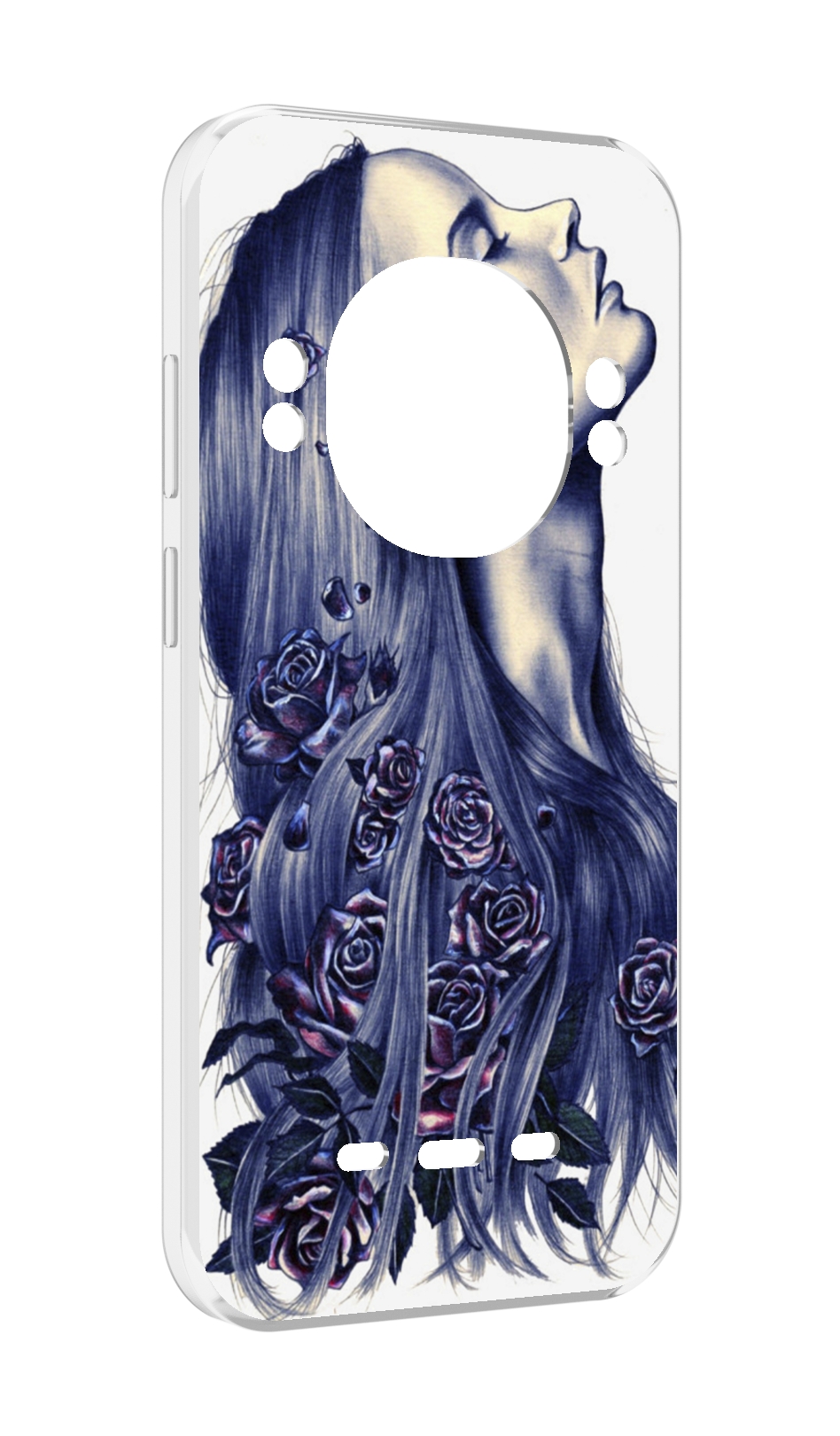 

Чехол Mypads Девушка С Розами Женский для Ulefone Power Armor 16 Pro, Прозрачный, Tocco