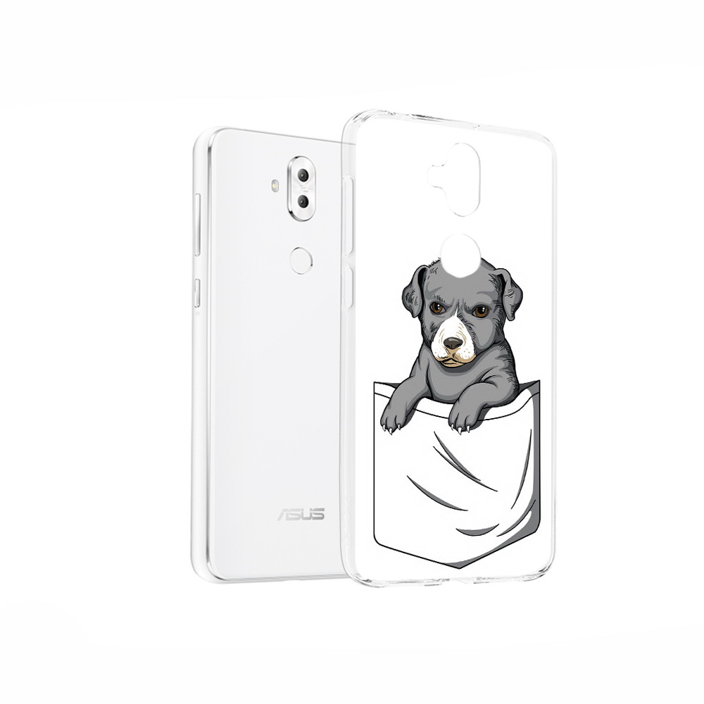 

Чехол MyPads Tocco для Asus ZenFone 5 Lite (ZC600KL) собачка в кармане, Прозрачный, Tocco
