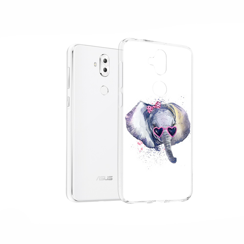 

Чехол MyPads Tocco для Asus ZenFone 5 Lite (ZC600KL) слоник в очках, Прозрачный, Tocco
