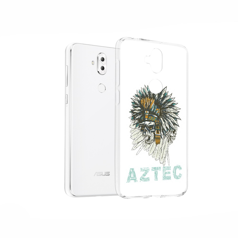 

Чехол MyPads Tocco для Asus ZenFone 5 Lite (ZC600KL) скелет индеец, Прозрачный, Tocco