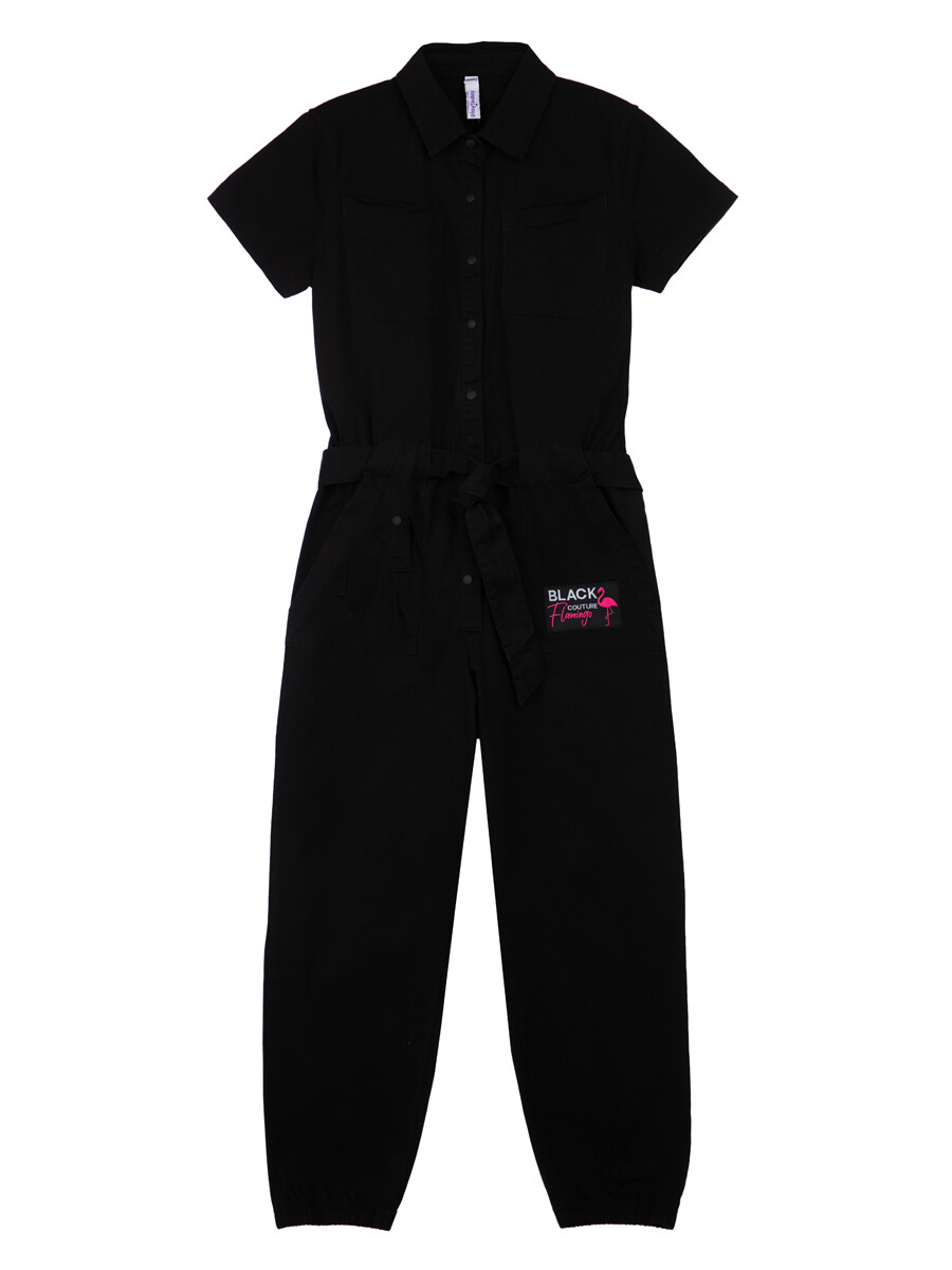 

Комбинезон текстильный для девочки PlayToday 12321421 черный, 158, 12321421