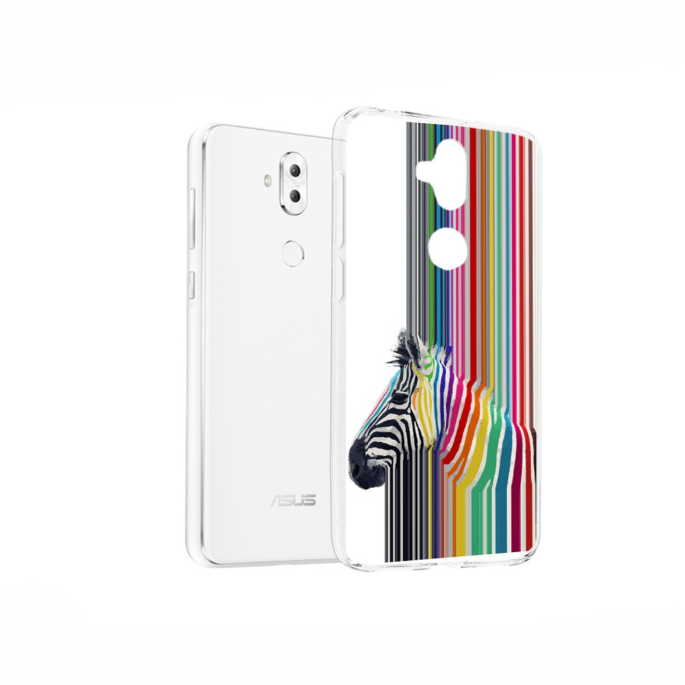 

Чехол MyPads Tocco для Asus ZenFone 5 Lite (ZC600KL) радужная зебра, Прозрачный, Tocco