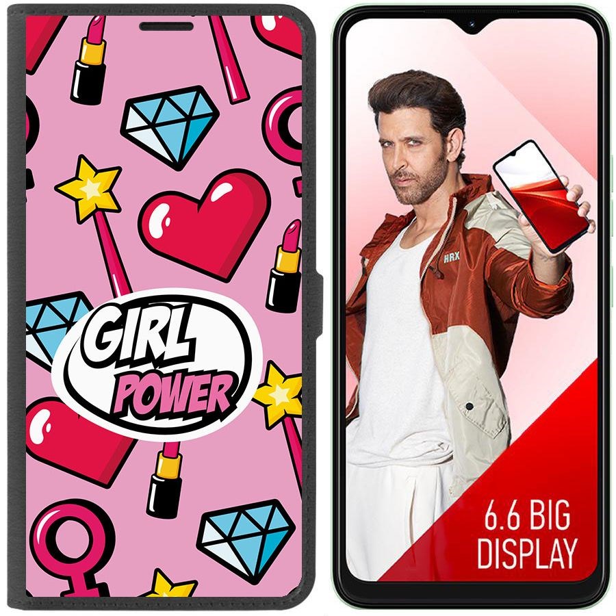 

Чехол-книжка Eco Book для ITEL A60 Girl Power, Черный