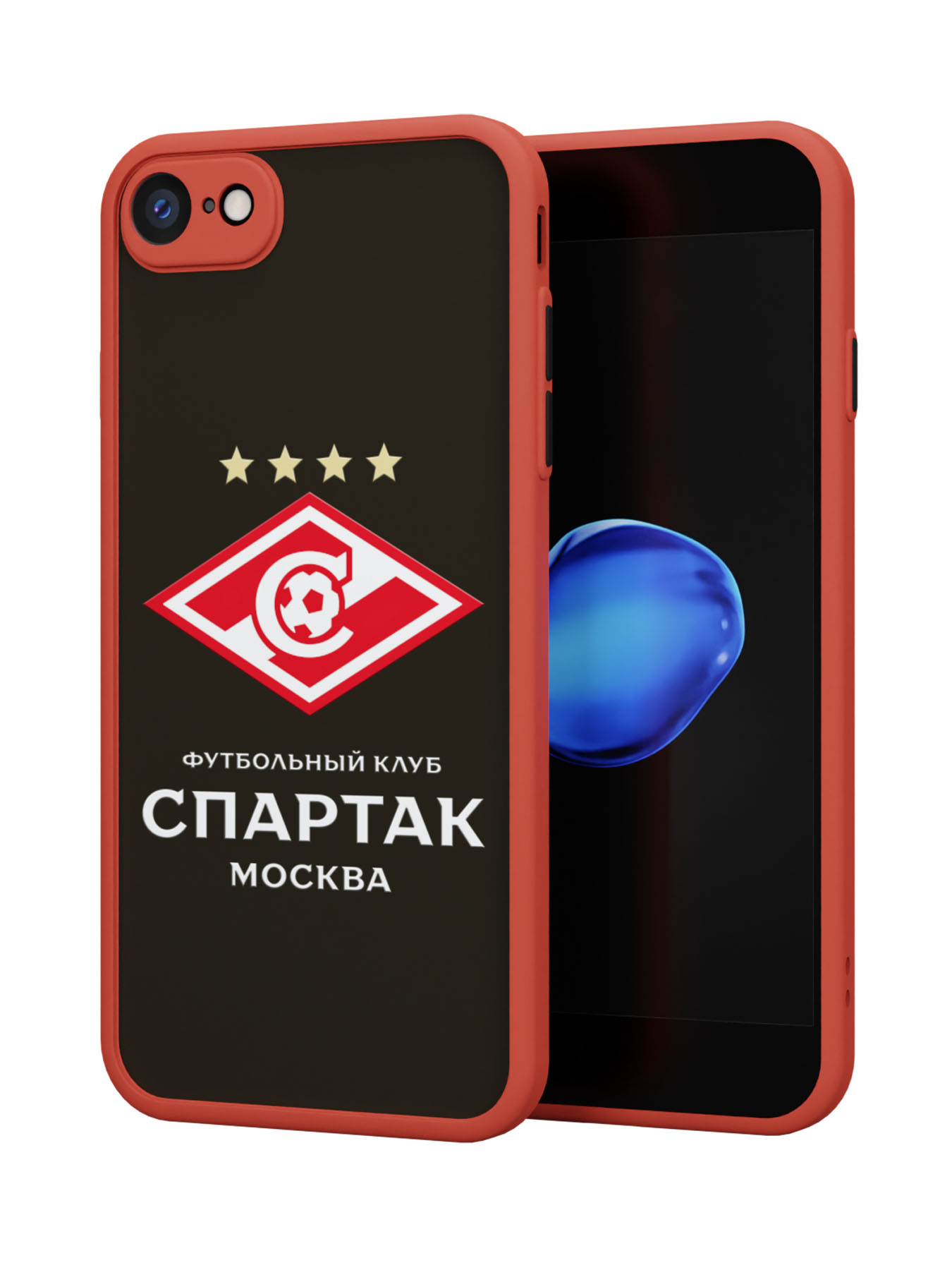 Чехол Mcover для iPhone 7/8/SE (2020,2022), с защитой камеры, ФК Спартак