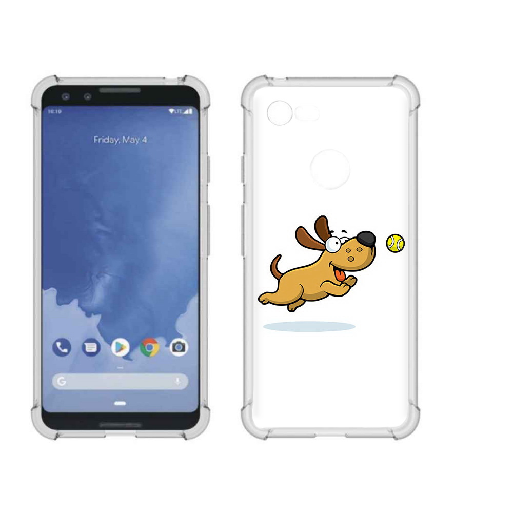 

Чехол MyPads Tocco для Google Pixel 3 пёсик, Прозрачный, Tocco