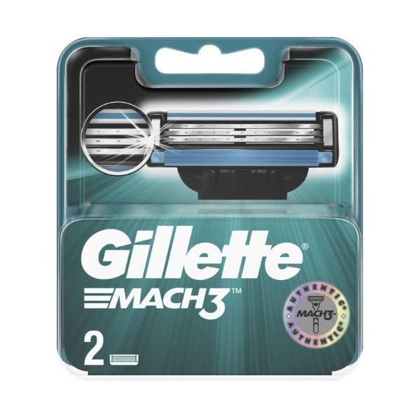 Сменные кассеты Gillette Mach3 мужские для бритья, 2 шт.