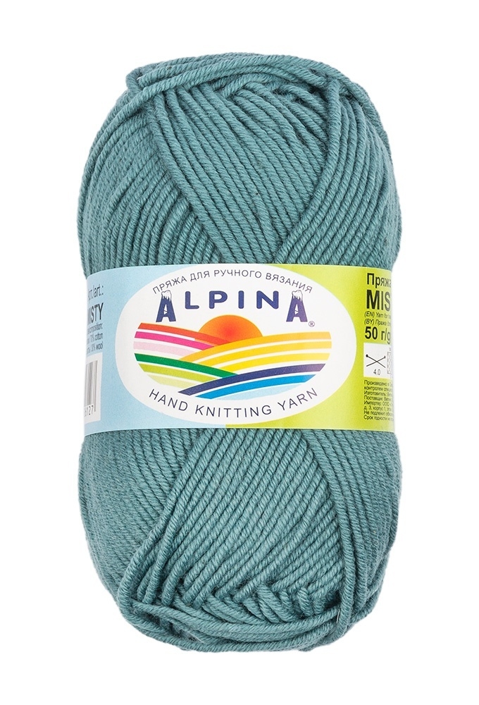 

Пряжа Alpina Misty №20 грязно-серо-голубой, Misty