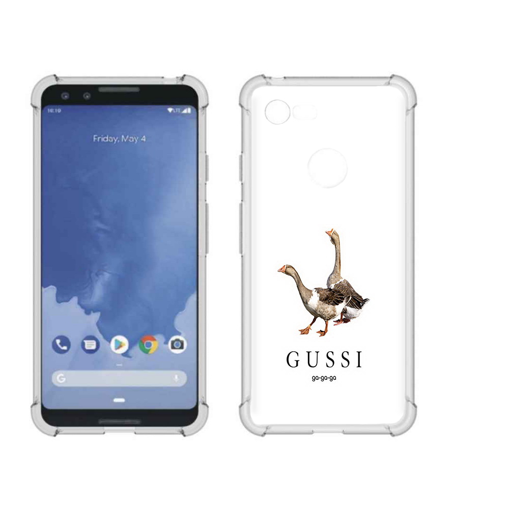 

Чехол MyPads Tocco для Google Pixel 3 Гусси бренд, Прозрачный, Tocco