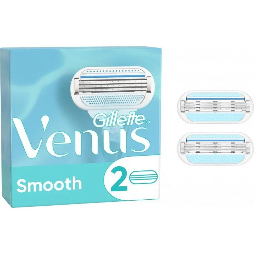 Сменные кассеты для бритвы Gillette Venus Smooth, 1+1 шт (2 шт)