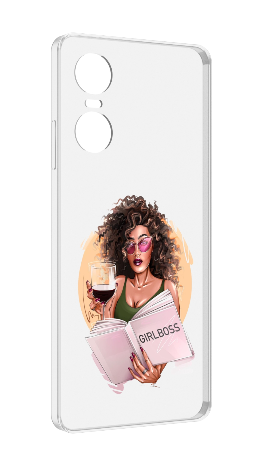 

Чехол MyPads Girlboss with wine_ Etsy женский для Tecno 6 Pro, Прозрачный, Tocco