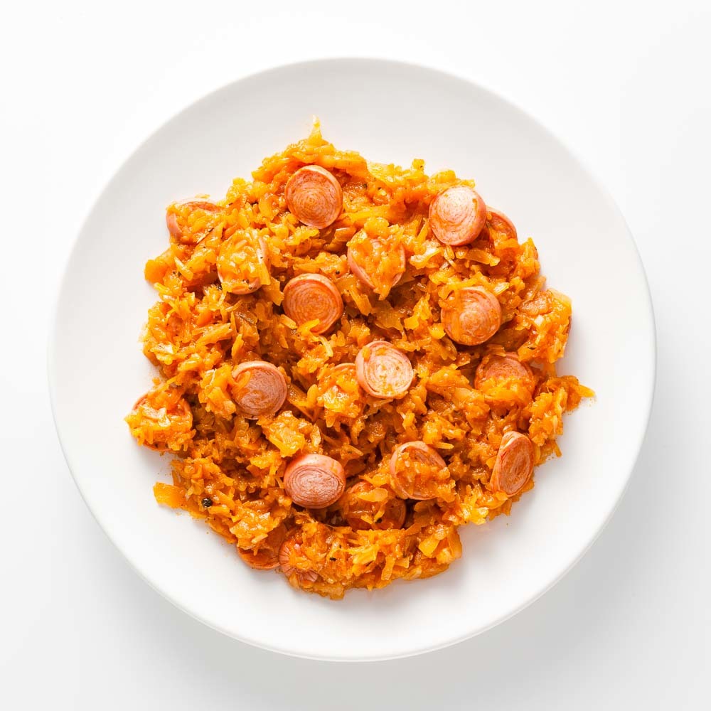 

Капуста тушеная с сосисками 310 г