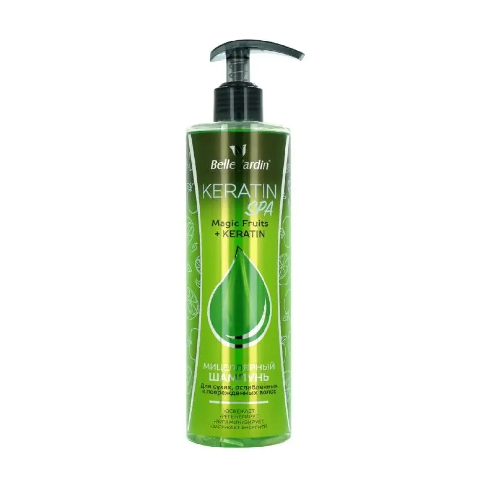 Шампунь Belle Jardin для поврежденных волос keratin spa magic fruits keratin 400 мл