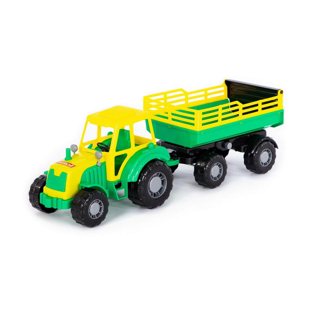 Трактор Полесье с прицепом №2 Алтай зеленый П-35356/зеленый трактор алтай с прицепом 1