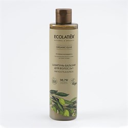 фото Шампунь-бальзам для волос 2 в 1 ecolatier green organic olive, 350 мл