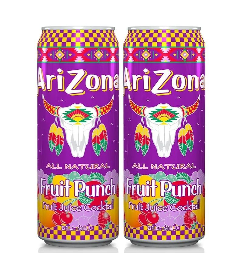 Напиток сокосодержащий AriZona Fruit Punch Фруктовый Пунш 2 шт по 680 мл