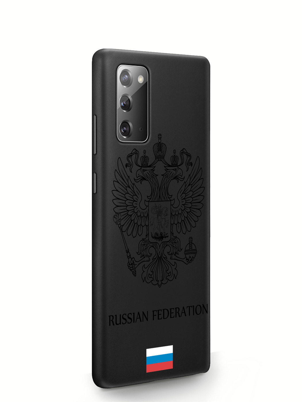 фото Чехол musthavecase для samsung galaxy note 20 черный лаковый герб россия черный