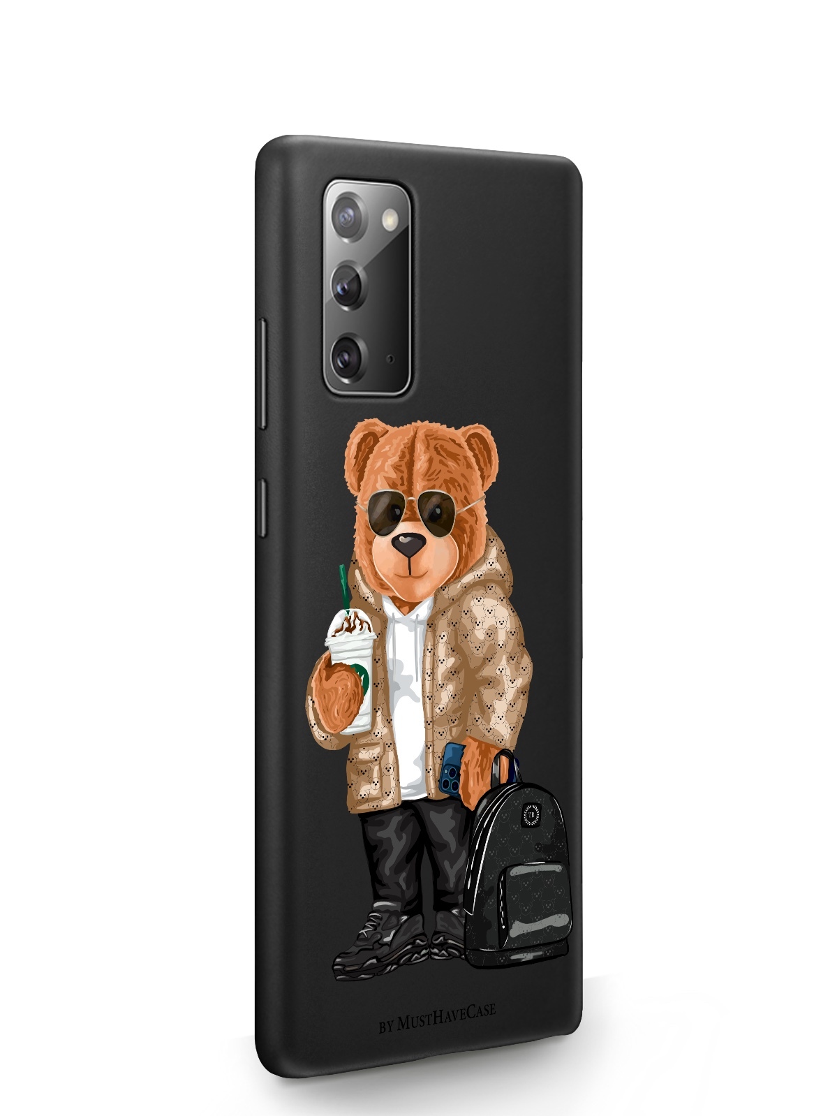 

Чехол MustHaveCase для Samsung Galaxy Note 20 Tony Style в очках черный, Tony Style в очках