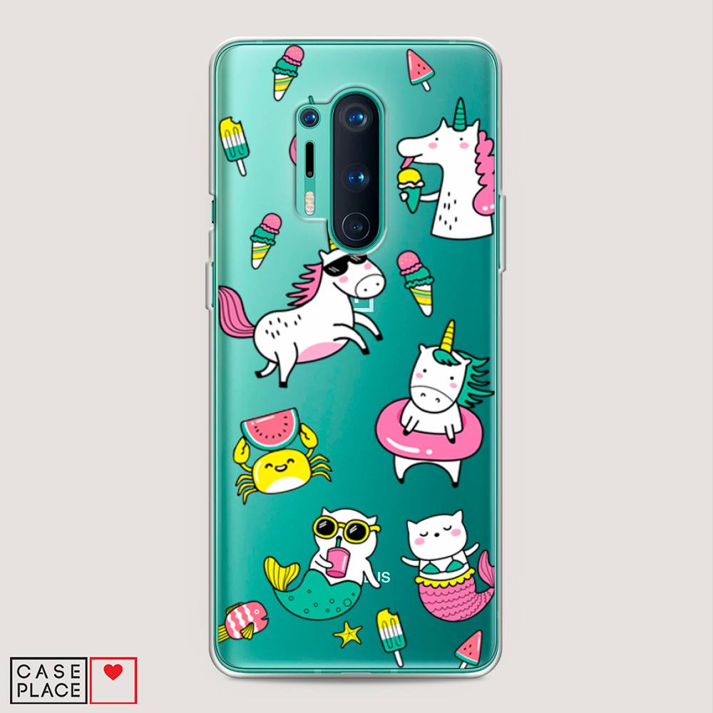 

Чехол Awog на OnePlus 8 Pro / ВанПлас 8 Pro "На отдыхе", Белый;голубой;розовый, 151050-2