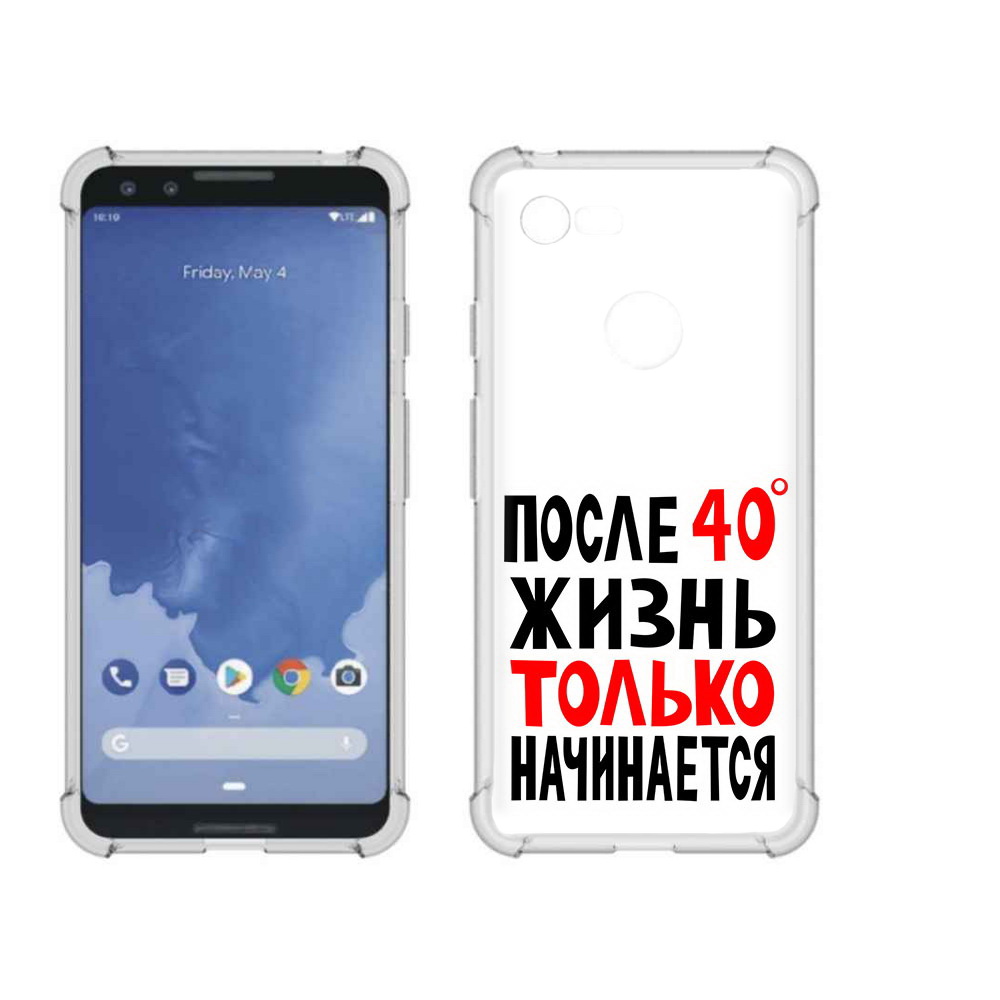 

Чехол MyPads Tocco для Google Pixel 3 после 40 жизнь начинается, Прозрачный, Tocco